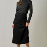 Mystree - Essential Wool Blend Midi Skirt