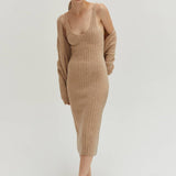 Crescent  - Mave Brushed Ribbed Sweater Dress Two-piece Set