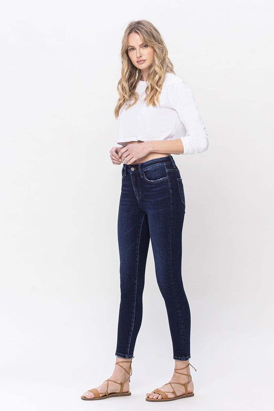 High Rise Ankle Skinny Jeans, Vervet by Flying Monkey