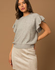 Ruffle Sleeve Knit Top (Various colors), Gilli