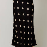 Sunday Edition by LE LIS - Satin Midi Skirt in Polka Dot