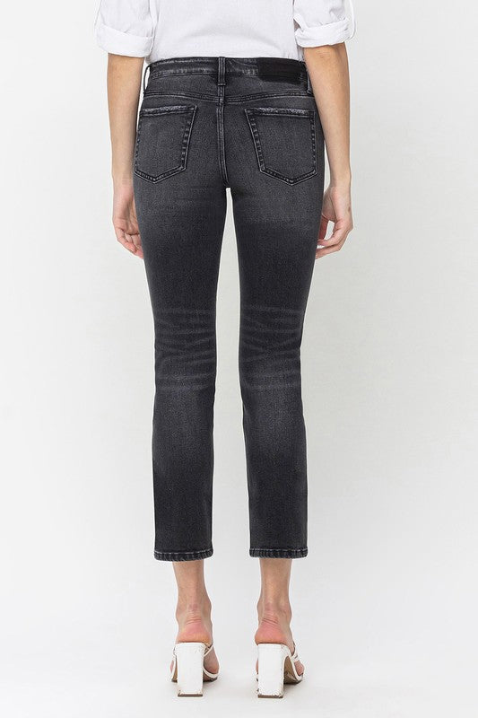 Mid Rise Crop Slim Straight Jeans, Flying Monkey