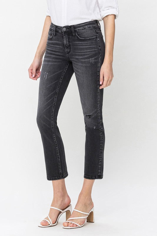 Mid Rise Crop Slim Straight Jeans, Flying Monkey