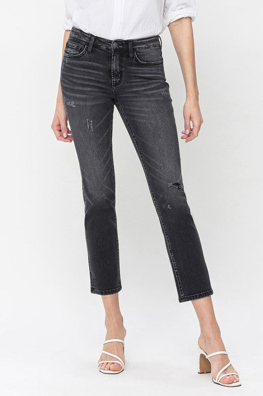 Mid Rise Crop Slim Straight Jeans, Flying Monkey