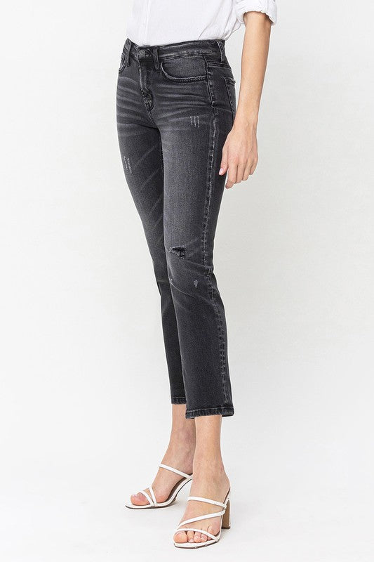 Mid Rise Crop Slim Straight Jeans, Flying Monkey