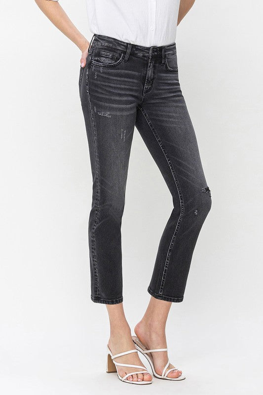 Mid Rise Crop Slim Straight Jeans, Flying Monkey