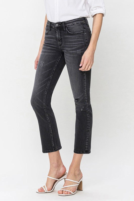 Mid Rise Crop Slim Straight Jeans, Flying Monkey