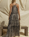 Sleeveless Stripe Maxi Tiered Dress, Gilli