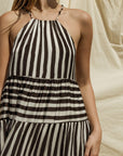 Sleeveless Stripe Maxi Tiered Dress, Gilli