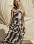 Sleeveless Stripe Maxi Tiered Dress, Gilli