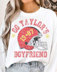 GO TAYLORS BOYFRIEND FOOTBALL GRAPHIC SWEATSHIRT