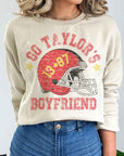 GO TAYLORS BOYFRIEND FOOTBALL GRAPHIC SWEATSHIRT