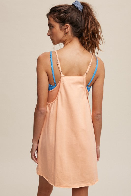 Sporty Mini Dress With Built in Romper Liner, Listicle