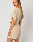 Half Sleeve Button Down Shirt Dress, Gilli