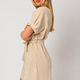 Half Sleeve Button Down Shirt Dress, Gilli
