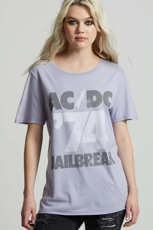 AC/DC Jailbreak '74 Boyfriend Tee, Recycled Karma