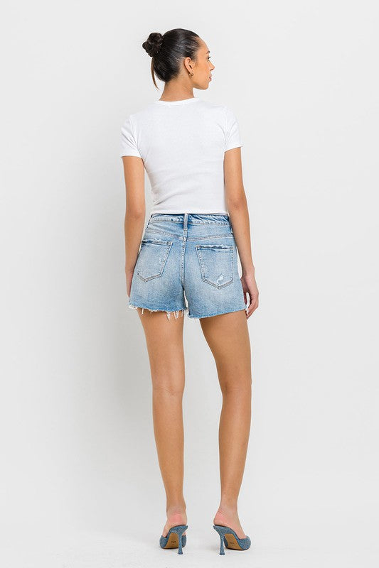 High Rise Criss Cross Shorts, Vervet by Flying Monkey