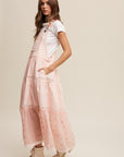 Laced and Tiered Romantic Overall Maxi Dress, Listicle