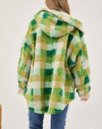 Plaid Teddy Jacket, Davi & Dani (Plus only)