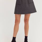 Crescent - Molly Wool Blend Skater Skirt