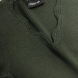 Current Air - Ribbed Knit Scallop-Neck Top