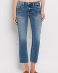 Mid Rise Crop Slim Straight Jeans, Vervet by Flying Monkey