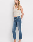 Mid Rise Crop Slim Straight Jeans, Vervet by Flying Monkey