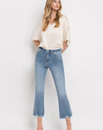 High Rise Crop Flare Jeans, Vervet by Flying Monkey