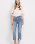 High Rise Crop Flare Jeans, Vervet by Flying Monkey