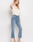 High Rise Crop Flare Jeans, Vervet by Flying Monkey