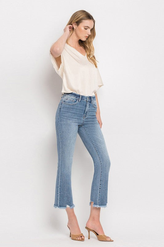 High Rise Crop Flare Jeans, Vervet by Flying Monkey