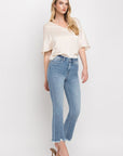 High Rise Crop Flare Jeans, Vervet by Flying Monkey