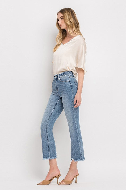 High Rise Crop Flare Jeans, Vervet by Flying Monkey