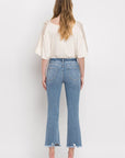 High Rise Crop Flare Jeans, Vervet by Flying Monkey