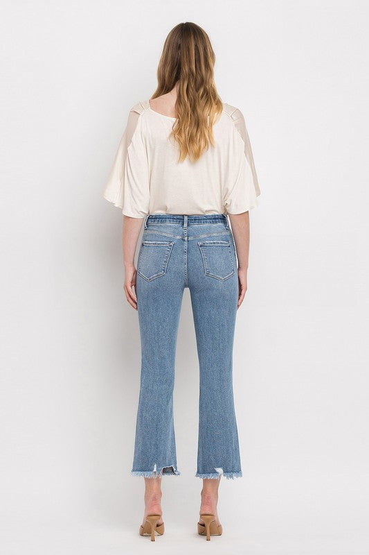 High Rise Crop Flare Jeans, Vervet by Flying Monkey