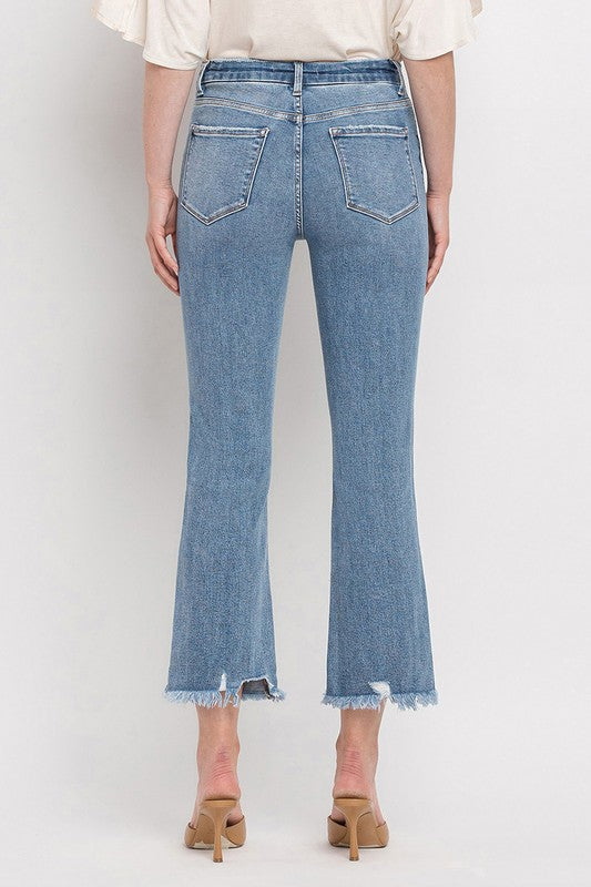 High Rise Crop Flare Jeans, Vervet by Flying Monkey