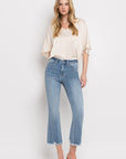 High Rise Crop Flare Jeans, Vervet by Flying Monkey