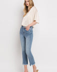 High Rise Crop Flare Jeans, Vervet by Flying Monkey