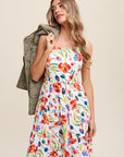 Flower Print Square Neck Dress, Listicle (online only)