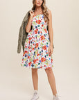 Flower Print Square Neck Dress, Listicle (online only)