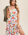 Flower Print Square Neck Dress, Listicle (online only)