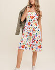 Flower Print Square Neck Dress, Listicle (online only)