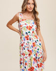 Flower Print Square Neck Dress, Listicle (online only)