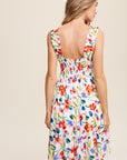 Flower Print Square Neck Dress, Listicle (online only)