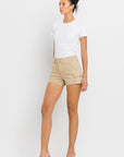 High Rise Cargo Shorts, Vervet (online only)