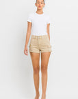 High Rise Cargo Shorts, Vervet (online only)