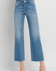 High Rise Ankle Slim Wide Jeans, Vervet by Flying Monkey