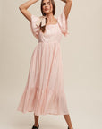 Square Neck Maxi Dress, Various Colors, Listicle (online only)