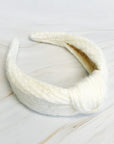 Cabled Knit Knotted Headband