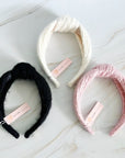 Cabled Knit Knotted Headband